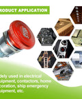 Emergency Stop Button Switch 22mm Mount With 12 To 220V 3A 1NO 1NC 1C SPDT Self Locking Latch application diagram