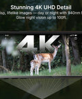 Extra Trail Cam For Wildlife Viewing And Yard Patrol Pairs Directly With The Main Hub For Fast Homestead Setup, showing 4K UHD detail of deer.