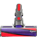 Soft Roller Cleaner Head Replacement for V11 V10 and V8 Vacuum Cleaners in purple and red, front view