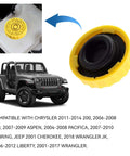 Brake Fluid Cap Master Cylinder Reservoir Filler Cap Replacement For Jeep Wrangler 2001 To 2017, yellow ABS cap