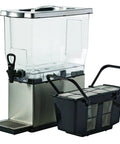 Epic 3-Gallon Stainless Steel Cold Brew Coffee Maker and Dispenser System with black filter basket and spout