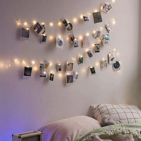 Cozy 17 Foot Fairy String Lights With 50 LEDs And Clear Clips For Dorm Rooms Bedroom Decor And Weddings Create Romantic Vibes.