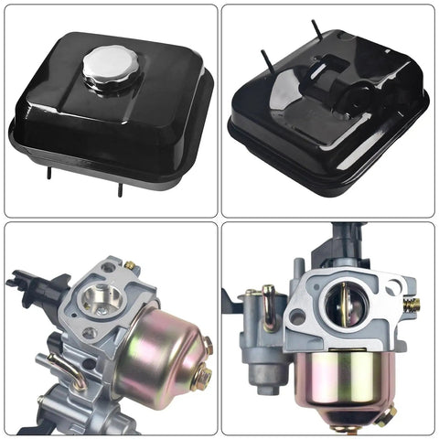 Gas Tank Carburetor Kit For 212cc 196cc 6.5HP Go Kart Mini Bike Engines Upgrade Fits Honda GX160 GX200 parts