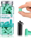 Soft Sleep Ear Plugs With Aluminum Case 120 Count High Noise Cancelling Earplugs in jar and case, foam earplugs in hand