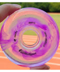 Pink Inline Skate Wheels Replacement Set 72Mm 76Mm 80Mm 83A Hardness With High Rebound Bearings held in hand