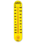 Classroom Thermometer Wall Mounted For Fahrenheit And Celsius Readouts Indoor Outdoor Use Durable Recessed Tube Prevents Breakage Kid Friendly Temperature Gauge For Ages 6 And Up, yellow wall thermometer