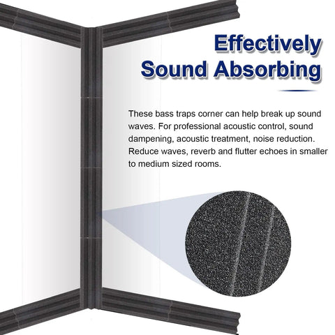 Top Shelf 16 Pack Acoustic Foam Wedges And Corner Blocks For Professional Sound Dampening Home Studio Treatment, corner bass traps.