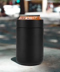 Stainless Steel 12oz Vacuum Insulated Can And Bottle Cooler Keeps Ya Drinks Ice Cold With Double Wall Construction Copper Plated Chiller Metal Cooler For Cans And Bottles Black Finish
