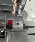Speed Clamp Vise Work Stop Quick Clamp Jaw Kit For Milling Vises Aluminum Red Anodized positioned on a metal surface