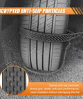 Built Tough Universal Car Snow Tire Chains Reusable Tpu Anti Skid Grips mounted on tire showing anti-slip particles for icy roads.