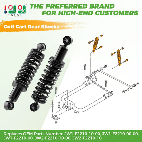 Golf Cart Rear Shock Absorber Kit For Yamaha G29 Drive Gas And Electric Models 2007 To 2016 with assembly diagram