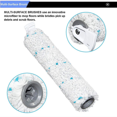 Multi Surface Pet Brush Rolls And Vacuum Filters Replacement Parts For CrossWave Max And HydroSteam close-up bristle view