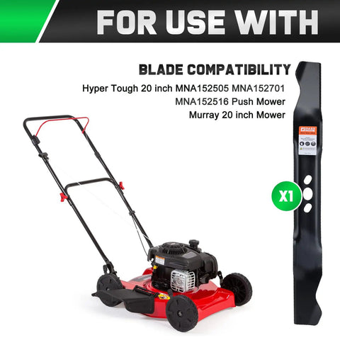 20 Inch Mower Blade Replacement Beefed Up For Hyper Tough Murray Push Mower Fits MNA152505 And MNA152701 Oval Center Hole