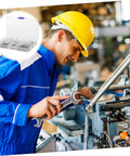 Worker using 150 Piece 304 Stainless Steel Snap Rings Set C Clip Retaining Rings For Shafts Machinery And Equipment Replacement Kit