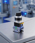 Built Like A Tank Stainless Steel Three Position Selector Switch Panel For Heavy Duty Industrial Machinery Control and Elevator Maintenance With Plug And Play Flush Mount Design on metallic surface.