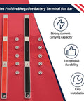 Heavy Duty Positive And Negative Battery Terminal Bus Bar For Volvo Vn Vnl Vnm 2004 To 2019 with four holes and ten flange nuts