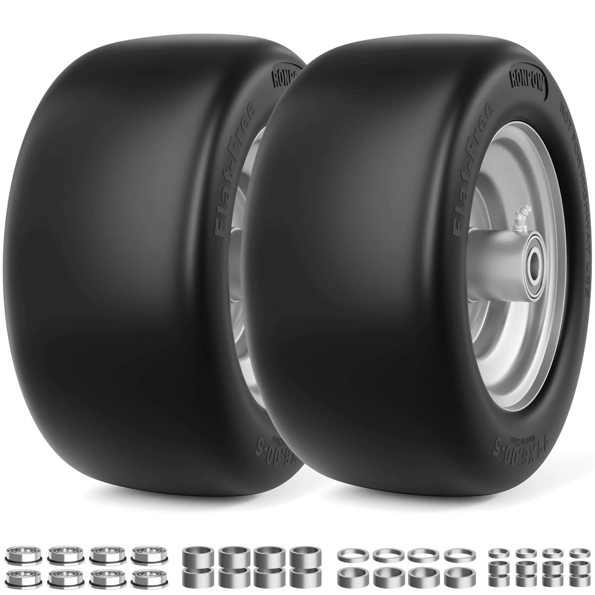 Flat Free Zero Turn Mower Tires Set | Durable & Puncture-...