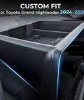 Toyota Grand Highlander Dash Storage Tray Behind Screen Center Console Organizer Black Keeps Your Cabin Tidy Fits 2024 2025 2026 Grand Highlander Laser Scanned Custom Fit Car Interior Accessory