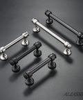 15 Pack Matte Black Cabinet Pulls Go-To 3 Inch Center-To-Center Straight Bar Handles variety on dark surface