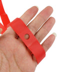Red rim tape from Eight Pack Bike Rim Tape And Three Tire Levers Kit For 26 Inch Or 700C Rims, PVC liner protects tubes from spokes.