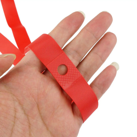 Red rim tape from Eight Pack Bike Rim Tape And Three Tire Levers Kit For 26 Inch Or 700C Rims, PVC liner protects tubes from spokes.