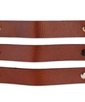 Leather Furniture Handles Set Two Pieces Cognac Leather Drawer Pulls For Cabinets Dressers Kitchen And Bathroom Wood Furniture Six And A Half Inch Length Featuring Durable Craftsmanship And Industrial Style Accents For Modern Homes