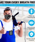 Fresh Air System For Any Mask Reusable Respirator With 4 Speed Fan Delivers Filtered Air For Dust Work Painting Welding