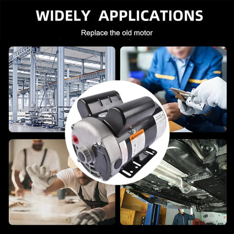 5HP Air Compressor Electric Motor 230V 22A Single Phase 3450RPM 56HZ Open Drip Proof Frame CCW Rotation with applications