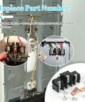 Heavy Duty Terminal Block Assembly For Electric Range And Oven Wiring Easy Install Replacement Part For Stoves Durable Reliable Power Connection Compatible With WB17T10011 And Related Parts AP3736048 1085735, black terminal block with screws