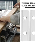 Person using 4 Pack M6 T Slot Nut With Double Groove Guide Rail Slider on workbench for stable linear motion and mounting