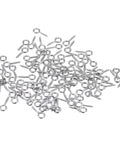 Top Shelf 304 Stainless Steel Eye Screws, 100 mini screw hooks for DIY crafts, 5mm wide, 12mm long, rust proof.