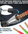 Pro Grade Drill Wire Twister Tool With 6MM Hex Shank twisting multi-colored wires for electrical wiring