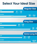Size chart for Adjustable Window Security Bar And Sliding Door Lock For Home And Apartment, available in Regular, King, Extra Long sizes.
