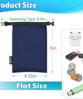 Three Pack Waterproof Dry Bags Set for Outdoor Adventures showing dimensions and items it can hold.