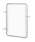 Adjustable Chain Link Fence Gate 32 By 46 Inches, Rust Resistant Galvanized Steel, Fits 2 To 4 Ft Wide Openings, Built Tough Garden Fence Gate