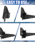 Four steps of installing the Two Piece Steering Triangle Mounting Bracket Kit For NK 180S Brushless Kayak Motor Replacement Parts