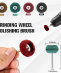 Go To Mini Drill Abrasive Buffing Kit with Nylon Fiber Polishing Wheels displayed in various grit levels and sizes