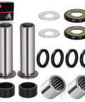 Swingarm Bearings And Seal Kit Fits LT-Z400 Quadsport Z400 2003-2014 LT-Z400Z 2003-2009 2012 Kawasaki KFX400 KSF400 2003-2006 Arctic Cat DVX 400 2004-2008 Premium Quad Suspension Replacement, bearing kit parts laid out