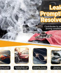 Heavy Duty Smoke Machine Leak Detector With Built In Pump Tracks Down Sneaky Automotive And Home Leaks In Thirty Seconds For Quick Under The Hood Repairs, showing smoke near engine component.