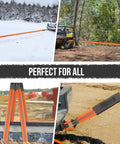 3x10 Ft Beefy Heavy Duty Lifting Sling Straps 25000 Lbs Capacity Two Pack towing vehicles in various terrains, snow and dirt