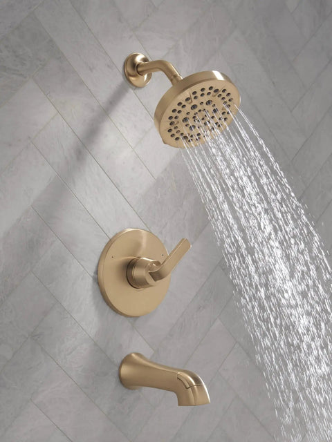 Top Shelf 5 Setting Bathtub Shower Faucet Trim Kit In Brushed Gold With Killer Full Body Spray Zero Hassle Setup Valve Sold Separately Clean New Look For Your Master Bath Upgrade