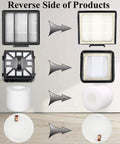 Replacement Part Accessory Kit For Shark IQ R101AE And IQ R101 Robot Vacuum reverse side of filters and brushes