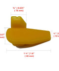Tire Changer Nylon Insert Kit For Mount Duck Head Rim Edge Protection dimensions, shown in close-up view.