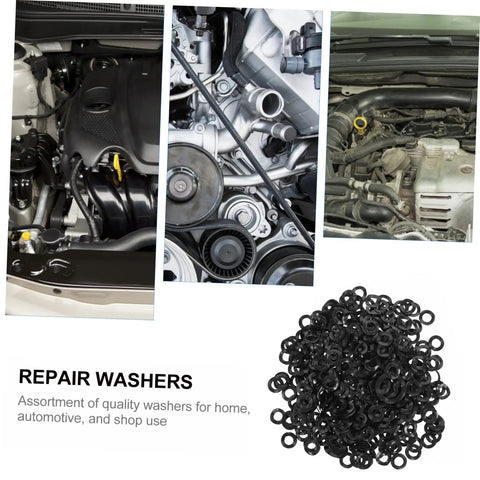 Wave Washer Kit 500 Piece All In One Compression Spring Washers Assortment For Screws And Bolts Reducing Friction And Handling Tight Loads With Limited Axial Space For Auto Home And Shop Use, black washers for auto repair