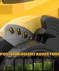 5-position height adjustment lever on Cordless Lawn Mower And String Trimmer Combo 20V 13-Inch Mower And 12-Inch Trimmer