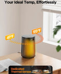 Portable Electric Space Heater With Remote Thermostat 70 Degree Oscillation Digital Display 12 Hour Timer 1500W PTC Ceramic Cozy on desk