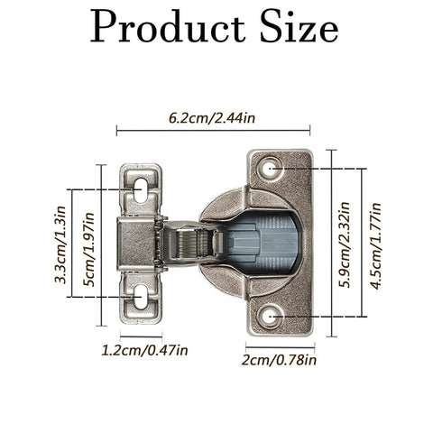 4 Pack Soft Close Cabinet Hinges For Kitchen And RV Concealed Self Closing Hidden Hinges Adjustable 3 Way Overlay For Face Frame Cabinets