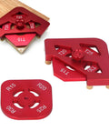 Hella Durable Aluminum Router Template Set For Sweet Corner Rounding And Edge Profiling, includes R15 to T30 radius profiles.