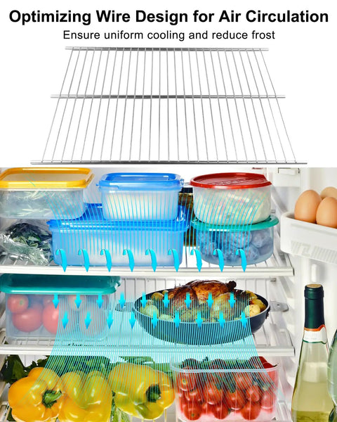 Premium Replacement Freezer Wire Shelf Compatible With Whirlpool Appliances 24 X 16 Inches metal rack enhancing air circulation in freezer.