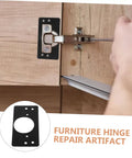 Stainless Steel Hinge Repair Kit Two Pack Durable Mending Plates For Cabinet Doors And Wardrobes Quick Installation
